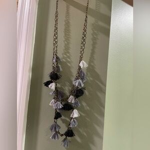 Layered fringe necklace